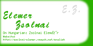 elemer zsolnai business card